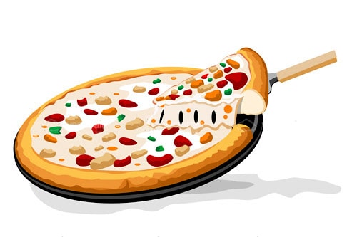Illustrated Pizza in Pan